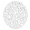 Boho Tree Birds Round White Distressed Medallion Wall Art Accent - 31"
